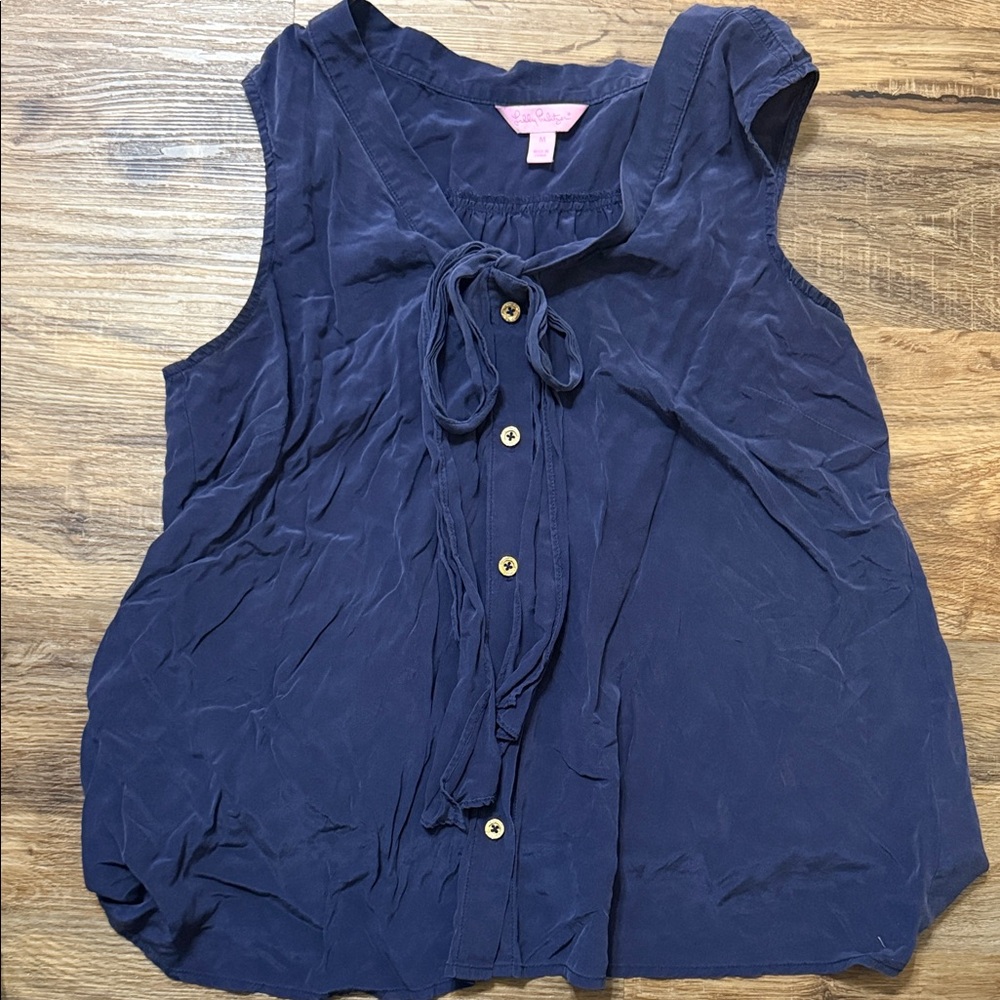 Lilly Pulitzer Navy Sleeveless Blouse
